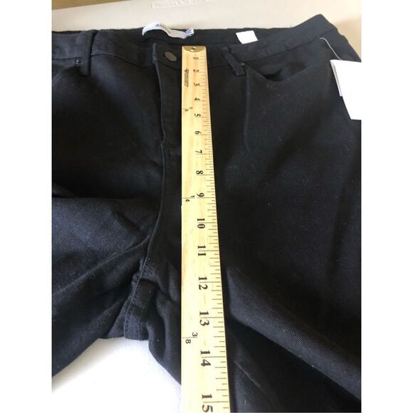 New JustFab Women's Denim Pants and Jeans NIGHT - Night Scout Lace-Hem Crop Skin - Picture 8 of 11